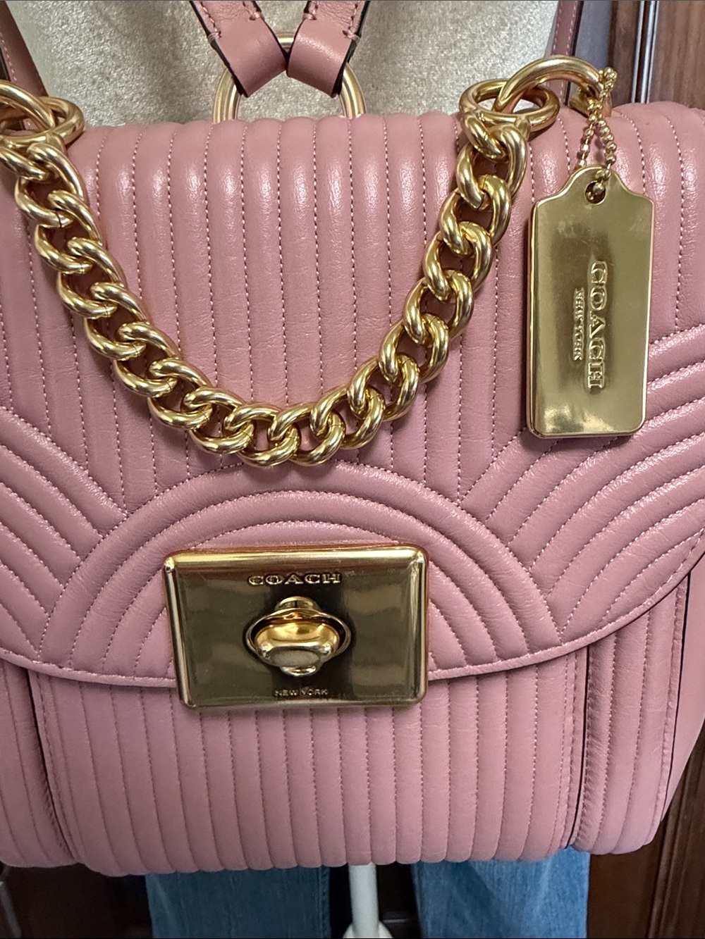 Coach Quilted Pink Cassidy Backpack - Picture 3 of 12